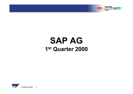 Miniature SAP Rapport trimestriel 2000-q1