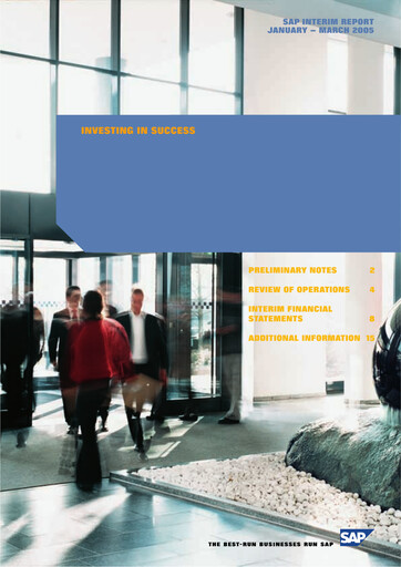 Miniature SAP Rapport trimestriel 2005-q1