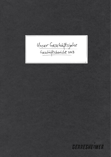 Thumbnail Gerresheimer Annual Report 2013