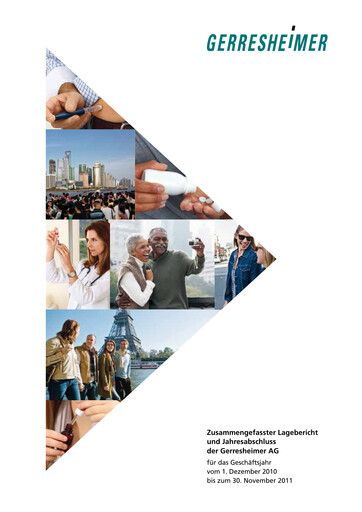 Thumbnail Gerresheimer Financial Statement 2011