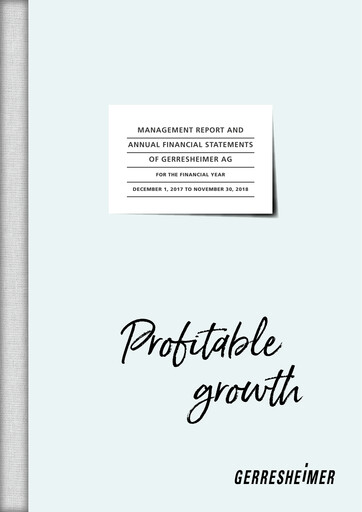 Thumbnail Gerresheimer Financial Statement 2018