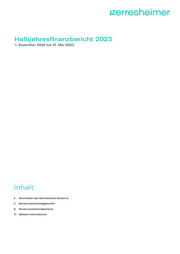 Miniature Gerresheimer Rapport semestriel 2023-h1