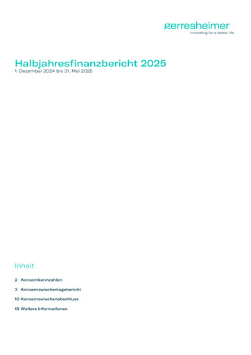 Miniature Gerresheimer Rapport semestriel 2025-h1