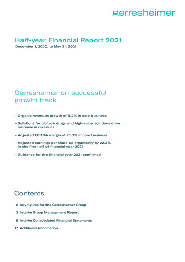 Thumbnail Gerresheimer Half-year Report 2021-h1
