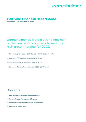 Thumbnail Gerresheimer Half-year Report 2022-h1