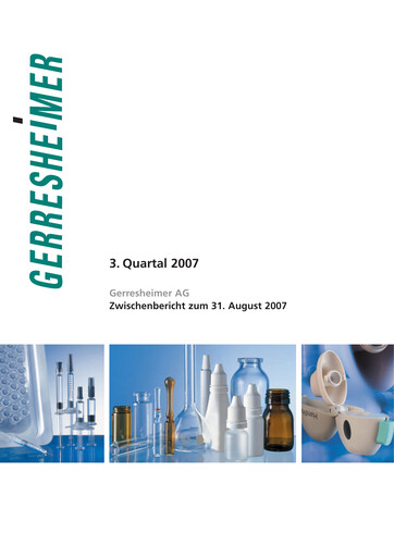 Miniature Gerresheimer Rapport trimestriel 2007-q3