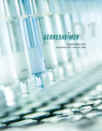 Miniature Gerresheimer Rapport trimestriel 2008-q1