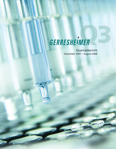 Miniature Gerresheimer Rapport trimestriel 2008-q3
