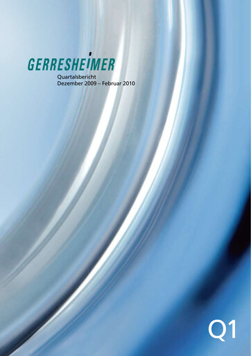 Miniature Gerresheimer Rapport trimestriel 2010-q1