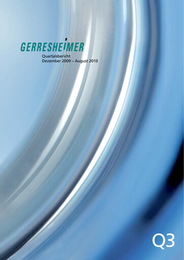Miniature Gerresheimer Rapport trimestriel 2010-q3