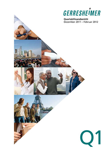 Miniature Gerresheimer Rapport trimestriel 2012-q1