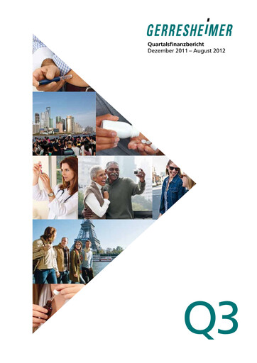 Miniature Gerresheimer Rapport trimestriel 2012-q3