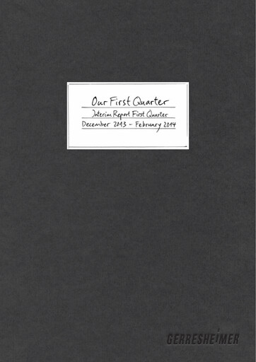 Miniature Gerresheimer Rapport trimestriel 2014-q1