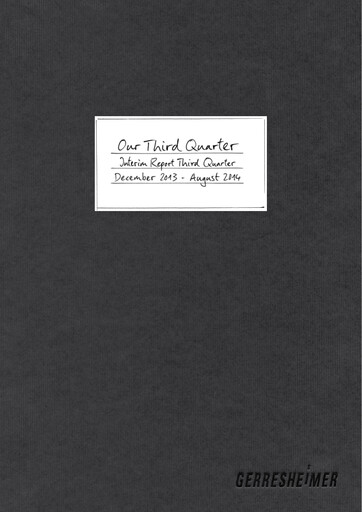 Miniature Gerresheimer Rapport trimestriel 2014-q3