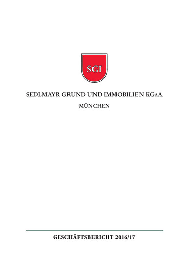 Miniature Sedlmayr Grund und Immobilien AG Rapport annuel 2016-2017