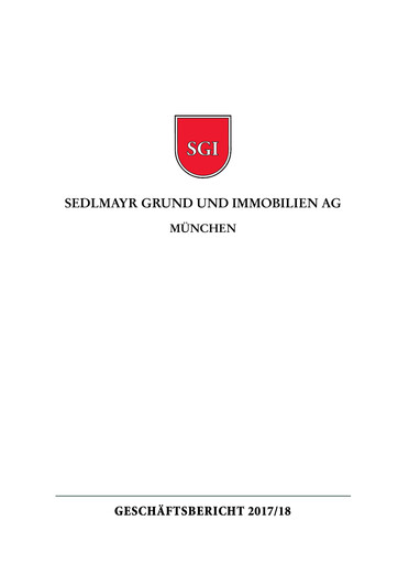 Miniature Sedlmayr Grund und Immobilien AG Rapport annuel 2017-2018