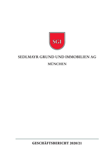 Miniature Sedlmayr Grund und Immobilien AG Rapport annuel 2020-2021