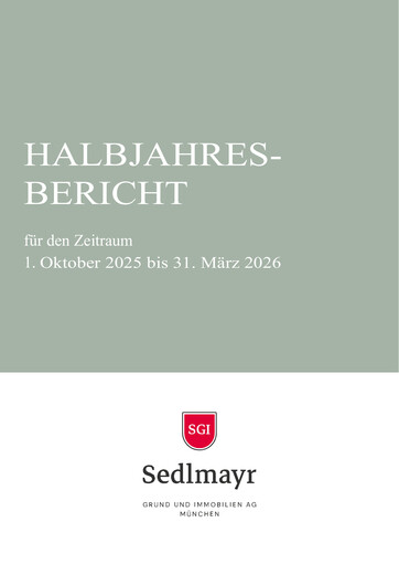 Thumbnail Sedlmayr Grund und Immobilien AG Half-year Report 2025-2026