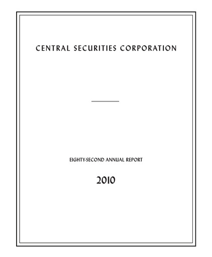 Thumbnail Central Securities Annual Report 2010