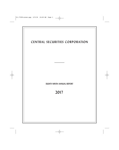 Thumbnail Central Securities Annual Report 2017