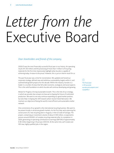 Thumbnail Aurubis Annual Report 2020-2021