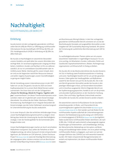 Miniature Aurubis Rapport de durabilité 2017-2018