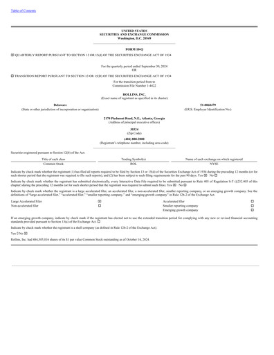 Thumbnail Rollins Quarterly Report 2024-q3
