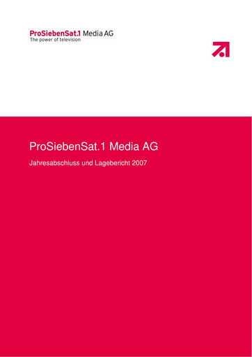 Thumbnail ProSiebenSat.1 Media
 Financial Statement 2007