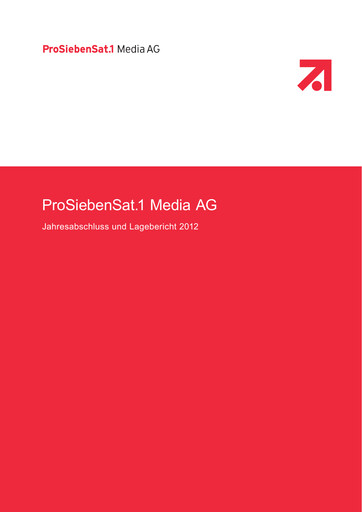 Thumbnail ProSiebenSat.1 Media
 Financial Statement 2012