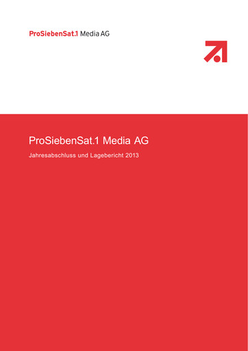 Thumbnail ProSiebenSat.1 Media
 Financial Statement 2013