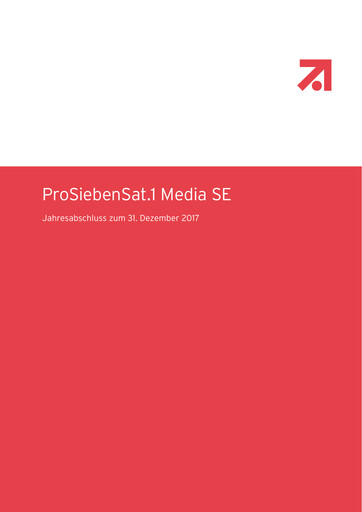 Thumbnail ProSiebenSat.1 Media
 Financial Statement 2017