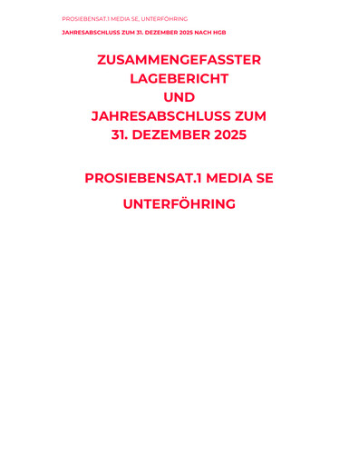 Thumbnail ProSiebenSat.1 Media
 Financial Statement 2025