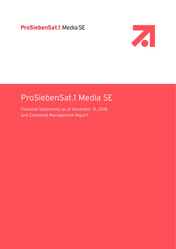 Thumbnail ProSiebenSat.1 Media
 Financial Statement 2016