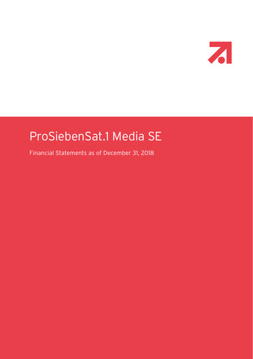 Thumbnail ProSiebenSat.1 Media
 Financial Statement 2018