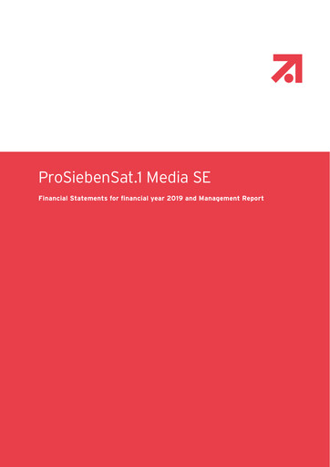 Thumbnail ProSiebenSat.1 Media
 Financial Statement 2019