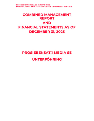 Thumbnail ProSiebenSat.1 Media
 Financial Statement 2025