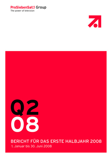 Vorschaubild ProSiebenSat.1 Media
 Halbjahresbericht 2008-h1