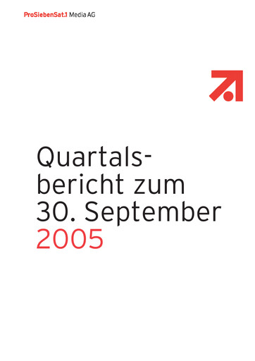 Thumbnail ProSiebenSat.1 Media
 Quarterly Report 2005-q3