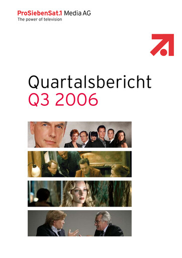 Thumbnail ProSiebenSat.1 Media
 Quarterly Report 2006-q3