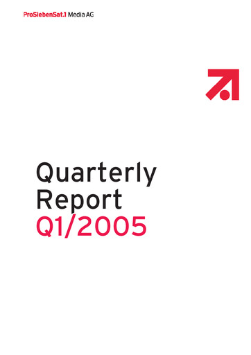 Thumbnail ProSiebenSat.1 Media
 Quarterly Report 2005-q1