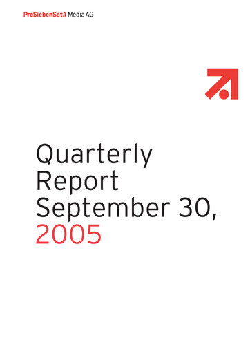 Vorschaubild ProSiebenSat.1 Media
 Quartalsbericht 2005-q3