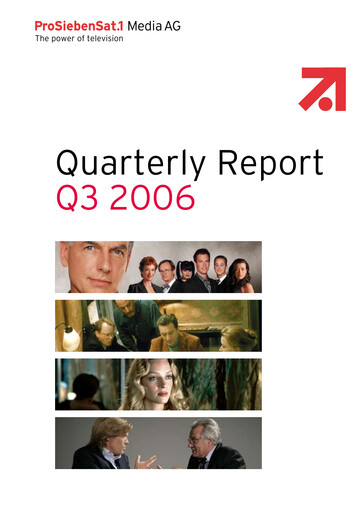 Vorschaubild ProSiebenSat.1 Media
 Quartalsbericht 2006-q3