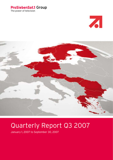 Vorschaubild ProSiebenSat.1 Media
 Quartalsbericht 2007-q3