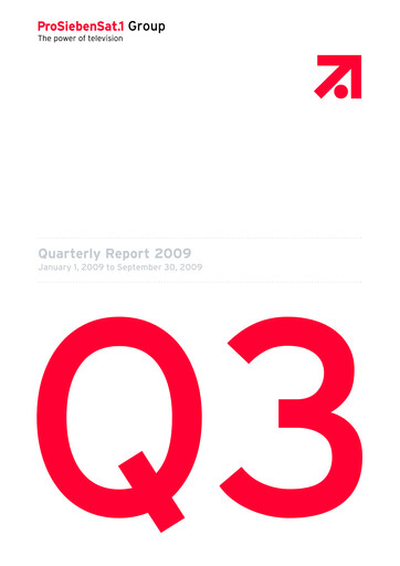 Vorschaubild ProSiebenSat.1 Media
 Quartalsbericht 2009-q3