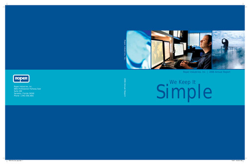 Thumbnail Roper Technologies Annual Report 2006