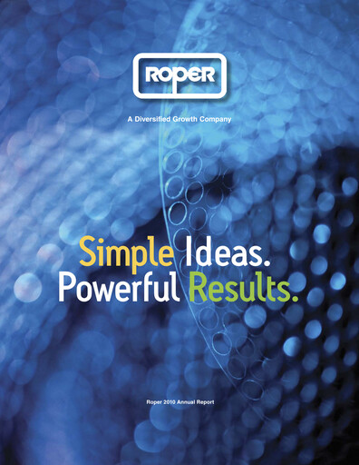 Thumbnail Roper Technologies Annual Report 2010