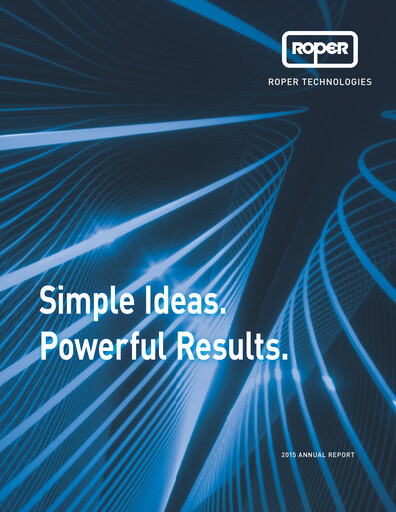 Thumbnail Roper Technologies Annual Report 2015