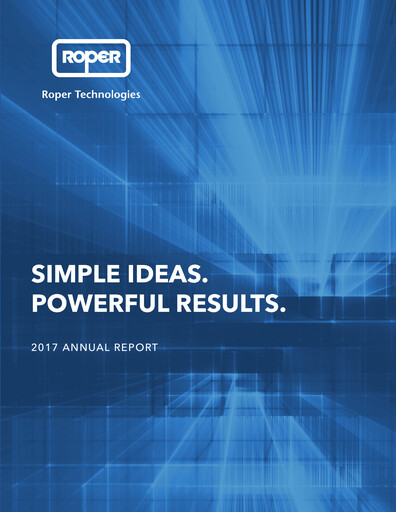 Thumbnail Roper Technologies Annual Report 2017