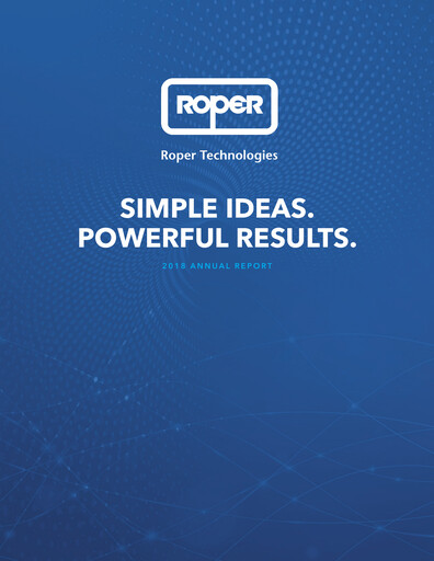 Thumbnail Roper Technologies Annual Report 2018