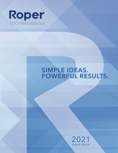 Thumbnail Roper Technologies Annual Report 2021